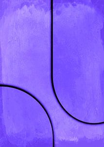 Vrede - Schilderij Abstract en Modern Violet van Mad Dog Art
