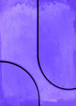 Vrede - Schilderij Abstract en Modern Violet van Mad Dog Art