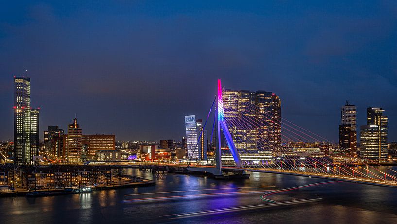 Erasmusbrug Rotterdam van Leon van der Velden