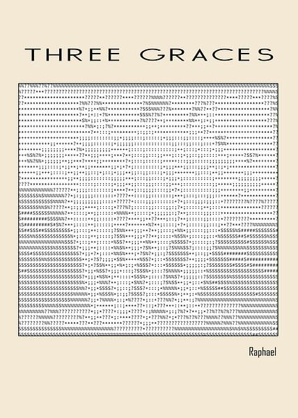 Drei Grazien von Raphael (Ascii-Kunst) von DOA Project