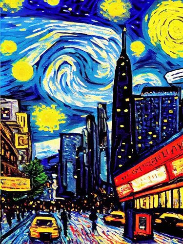 Starry Night In Manhattan Style Vincent van Gogh