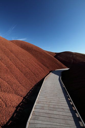 Painted Hills in the John Day Fossil Beds National Monument at Mitchell City, Wheeler County, Northe