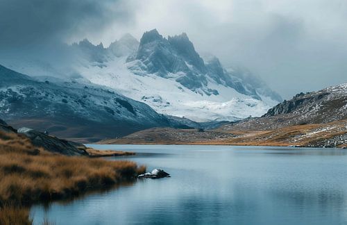 La magie de l'hiver sur les rochers