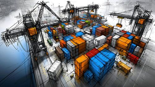 A bird's-eye view of the container terminal by Jonas Weinitschke