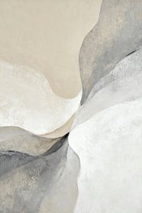 Harmonie Abstraktion in Creme