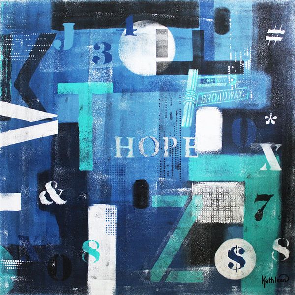 Blue Letters NYC by Kathleen Artist Fine Art