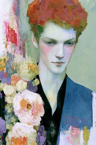 At peace amongst the flowers