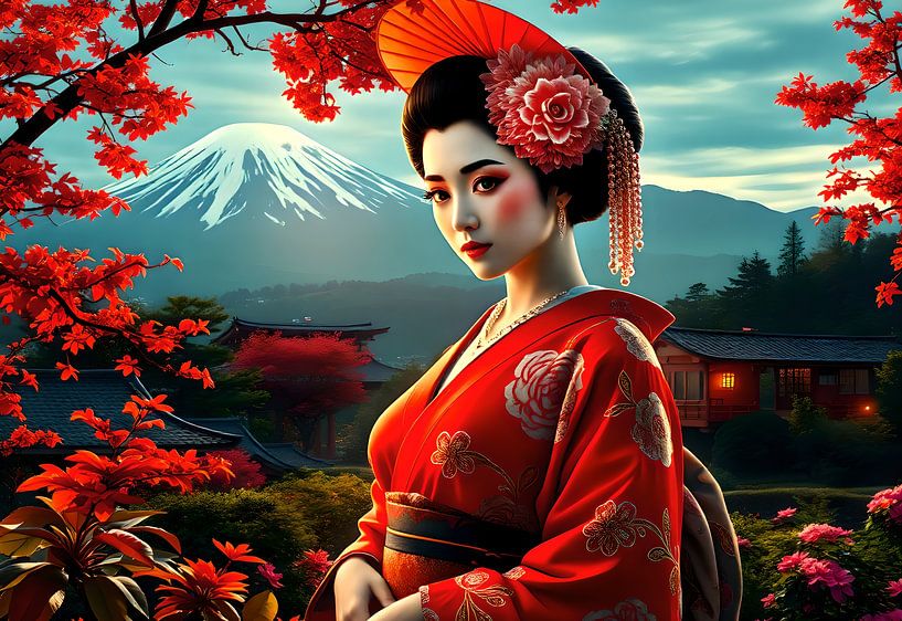 Japanese art Geisha by Egon Zitter