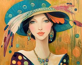 Federhut von Blickfänger Gemälde