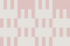 Schachbrettmuster. Moderne abstrakte minimalistische geometrische Formen in rosa und weiß 12 von Dina Dankers