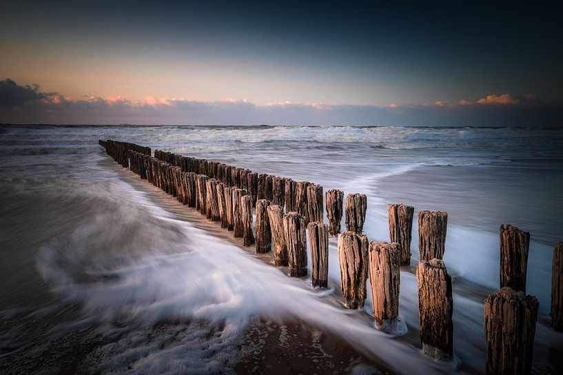 Strandpaaltjes Knokke van Peter Deschepper