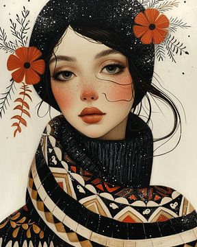 Moderne Illustration "Winterzeit" von Atelier Pink Blossom