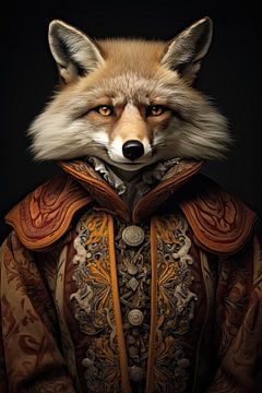 Fox in medieval clothing by Wall Wonder