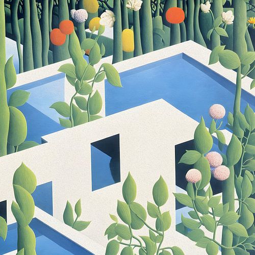 Architectuur en bloemen