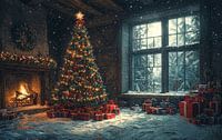 Weihnachten Hütte Interieur
