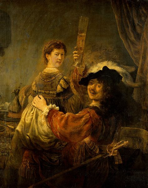 Rembrandt and Saskia in the Scene of the Prodigal Son, Rembrandt by Rembrandt van Rijn