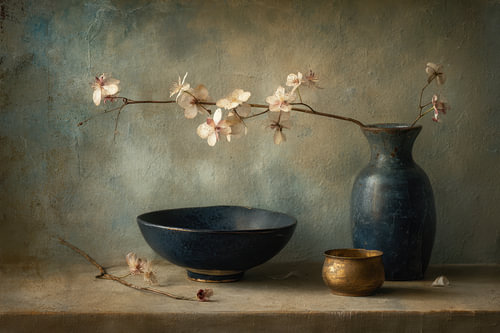 Blossom – A Delicate Still Life in Delft Blue