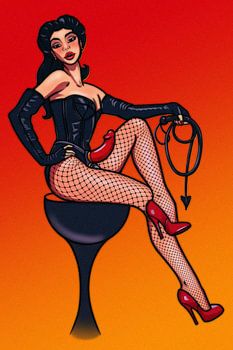 La Maîtresse Femboy, une pin-up de chasteté