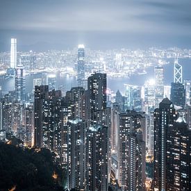 L'horizon de Hong Kong la nuit sur Govart (Govert van der Heijden)
