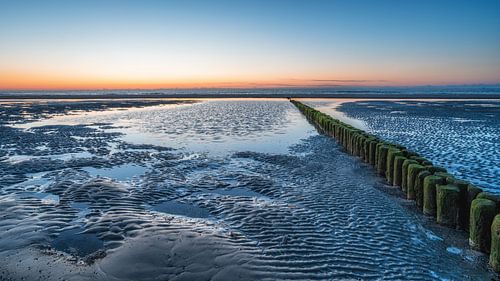 Buhne in the sunset by Steffen Peters