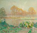 Landschaft mit Teich und Blüten, Emile Claus von Meisterhafte Meister Miniaturansicht