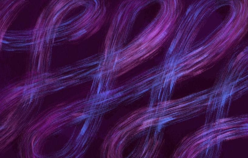 Magenta en cyaan geborsteld abstract van Iris Holzer Richardson