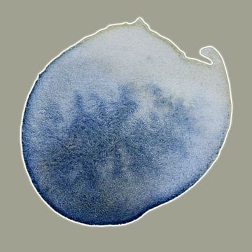 Soft Tide Aqua Mineral 964 - Calm Blue Watercolour with Soft Power by Saskia Mensink PRINTS