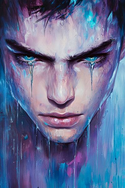 Emotionale Intensität in kühler Farbpalette von Poster Art Shop