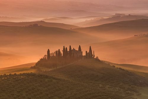 Zonsopgang in Toscane