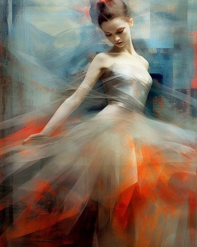 Portret in pastelkleuren "Ballerina"