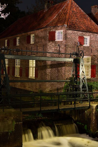 A house and a weir in Amersfoort by Gerard de Zwaan