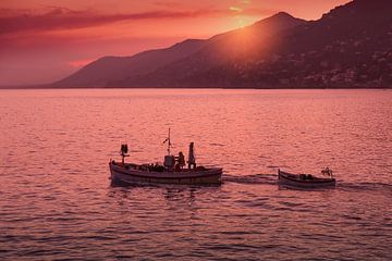 Sunset in the gulf of Genoa sur Rob Kints