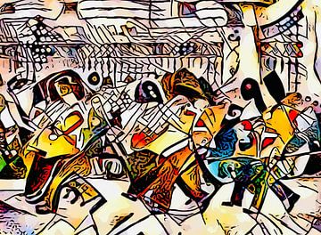 Kandinsky ontmoet Londen #7 van zam art