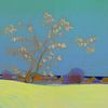 Landschap met boom in van Gogh-stijl_vierkant van Ton Kuijpers