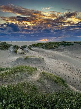 Zonsondergang op het strand van Romo van Dirk Rüter
