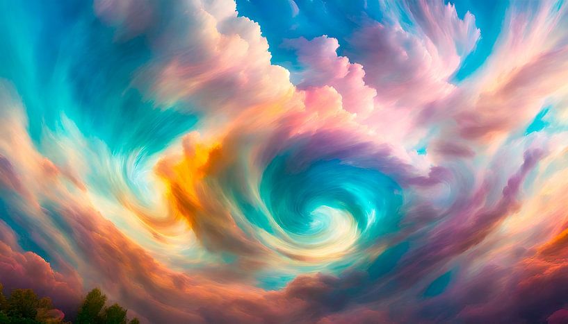Nuages multicolores en couleur arc-en-ciel par Mustafa Kurnaz
