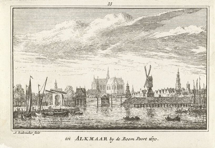 Abraham Rademaker, Vue d'Alkmaar, 1670 par Atelier Liesjes