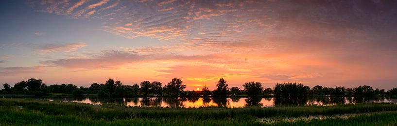 IJsseldelta zonsondergang van Sjoerd van der Wal Fotografie