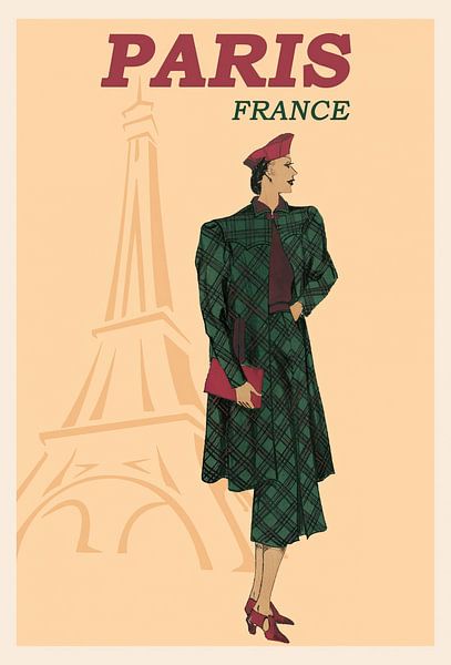 Modeskizze Paris Eiffelturm von Peter Balan