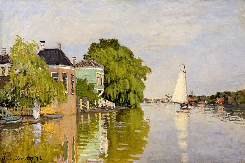 Houses on the Achterzaan Artist-Claude Monet by Lars van de Goor