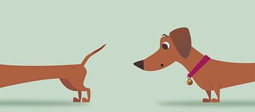 Dachshund by Fela de Wit