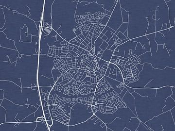 Kaart van Barneveld in Royaal Blauw van Map Art Studio