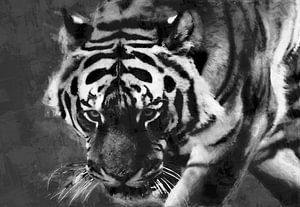 Ölgemälde Porträt eines Tigers