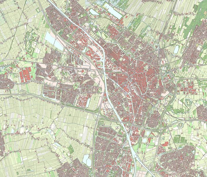 Kaart van Utrecht van Rebel Ontwerp