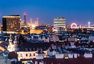 Uitzicht over Wenen bij nacht van ManfredFotos thumbnail