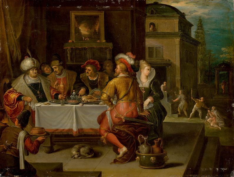 Gelijkenis van de rijke man en Lazarus, Frans Francken (II) van Meesterlijcke Meesters