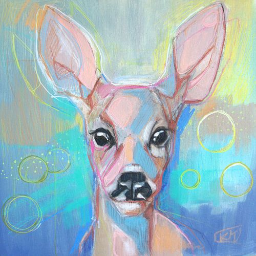 Cerf en bleu