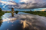 Storm at Kinderdijk by Sander Poppe thumbnail