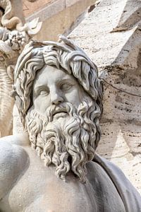 Rom - Figur auf der Fontana di Fiumi