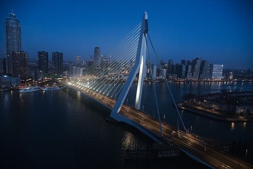 Erasmusbrug Rotterdam avondlicht